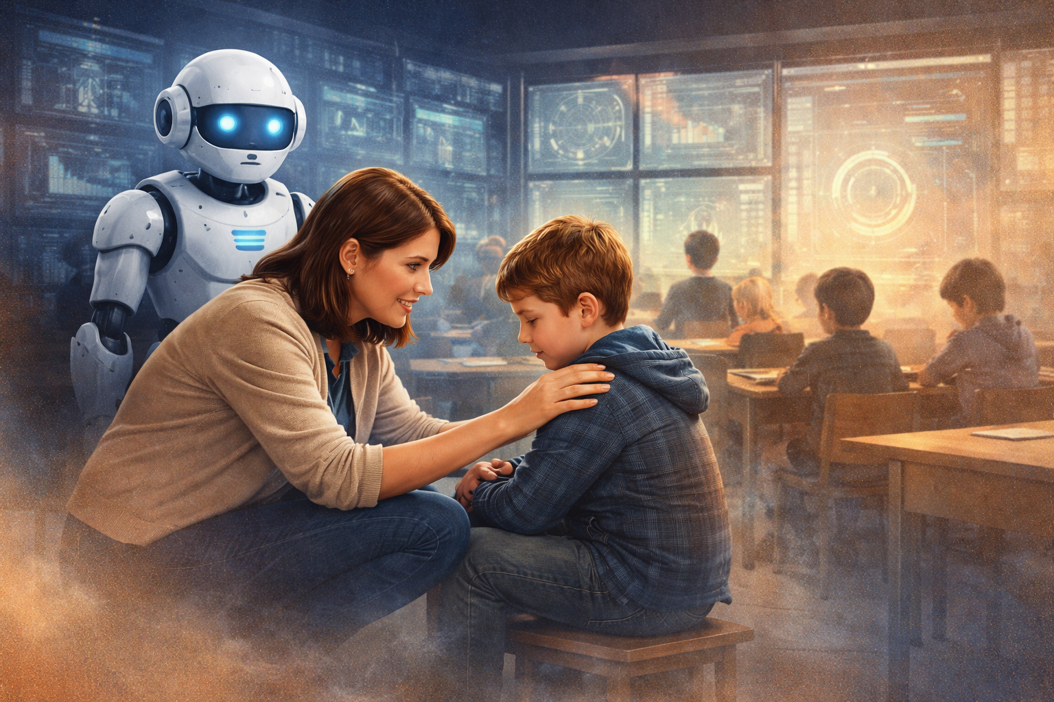 Emotional connection in classroom image